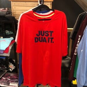 Red JUST DUA IT dry fit Men's Shirt